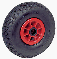 Hjul for jollevogn standard luft, 26cm 25mm aksel